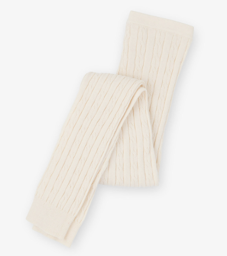 Cream Cable Knit Tights