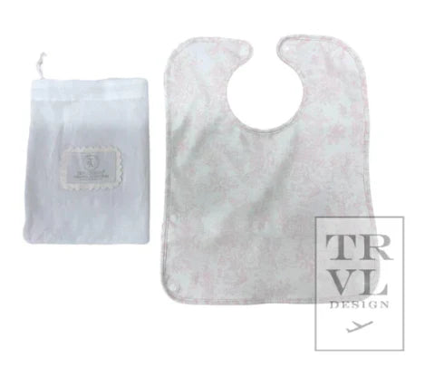 TRVL Bunny Toile Pink Bib