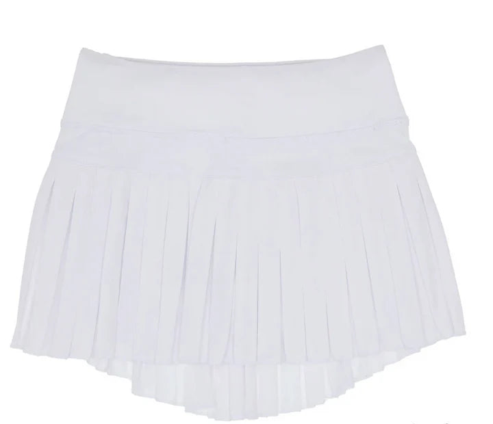 White Pleated Skort