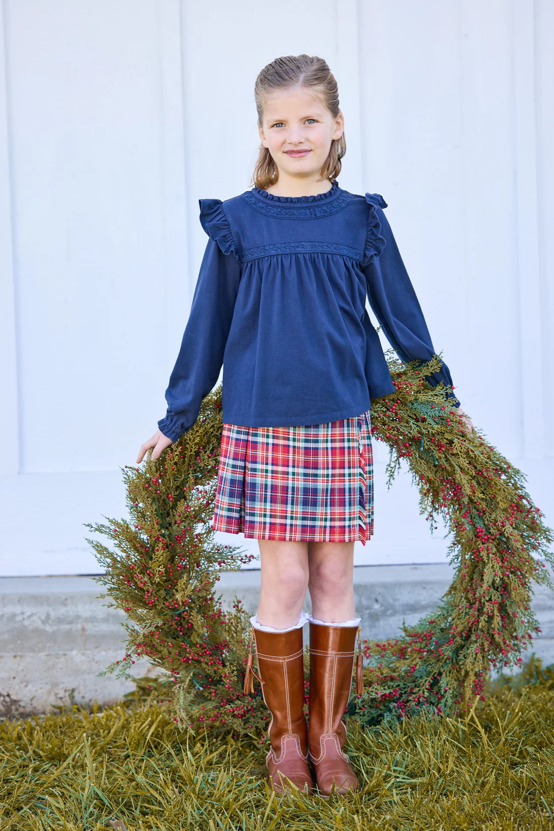 Fringe Skirt - Middleburg Plaid