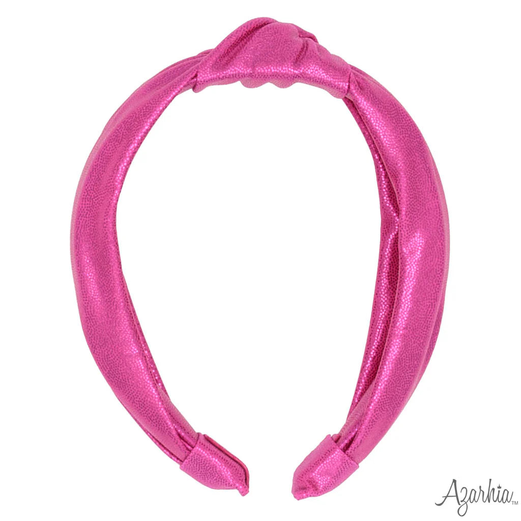 Top Knot Headband - Hot Pink Shimmer