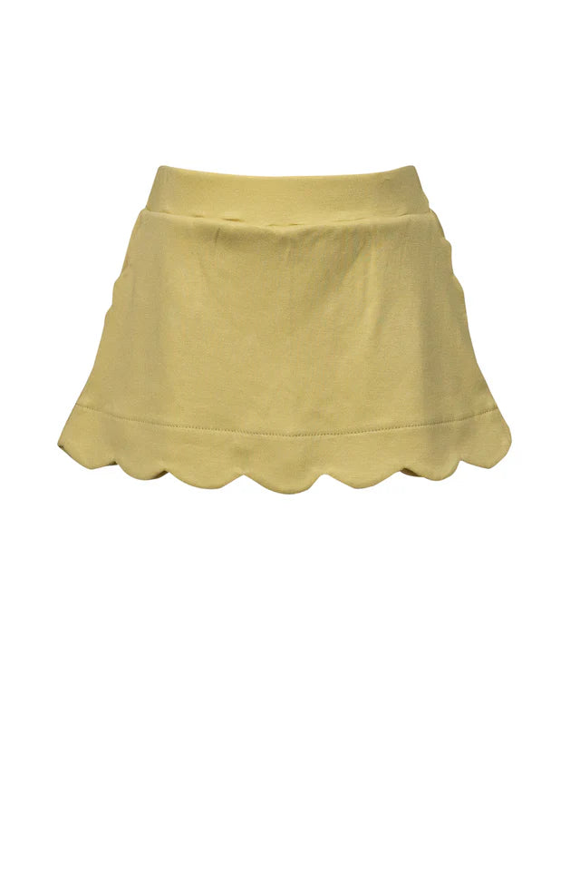 Khaki Scallop Skirt
