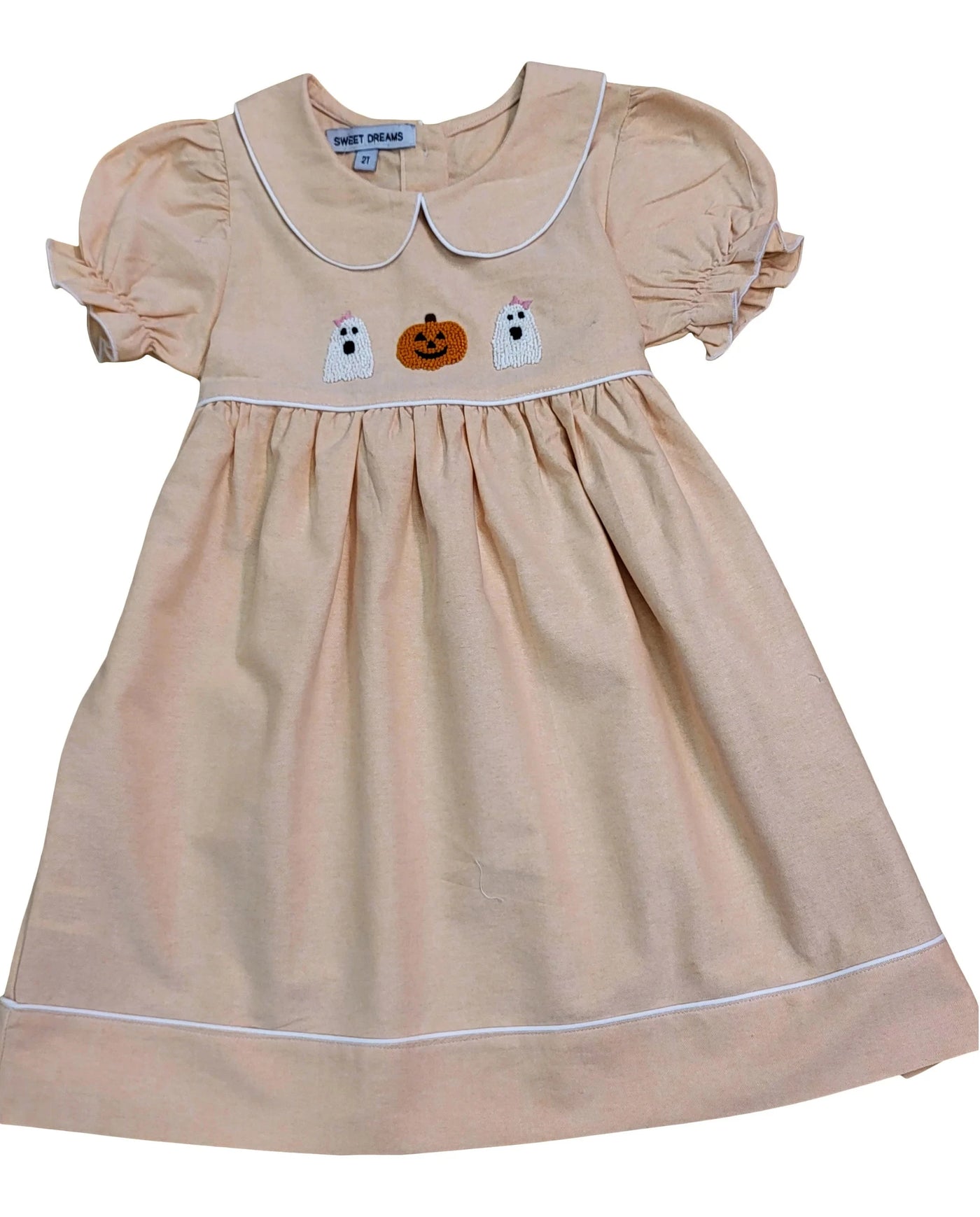 Sweet Dreams Embroidered Ghost Pumpkin Dress