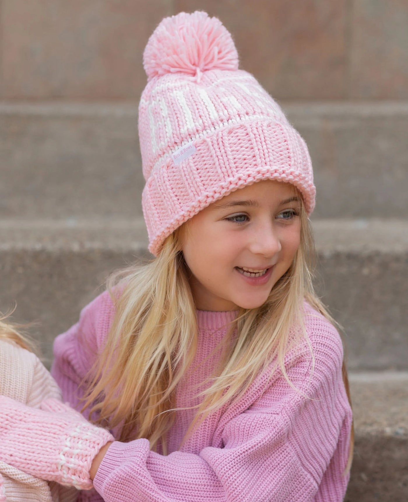 Bits & Bows Big Sister Bobble Hat