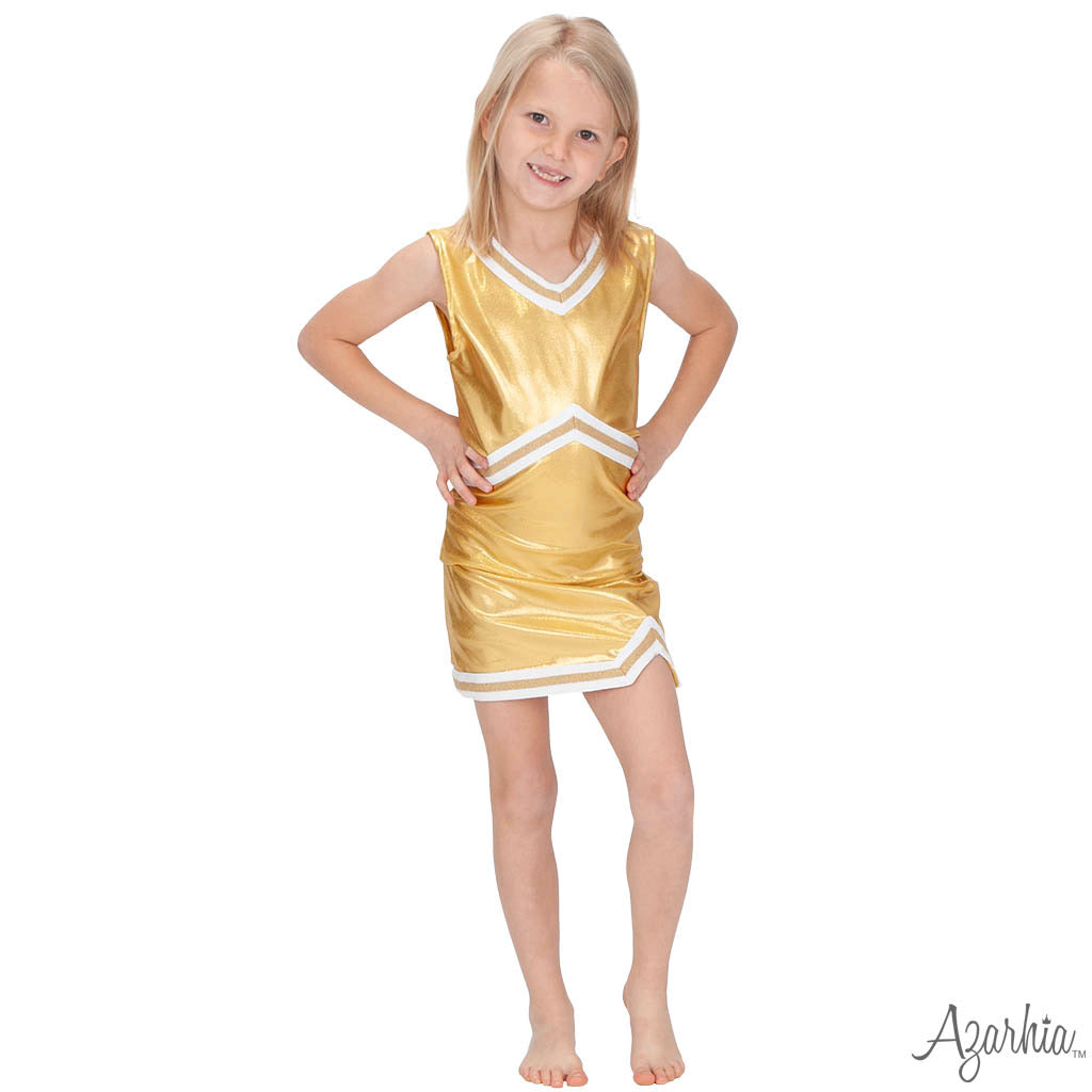 Gold Game Day Shimmer Cheer Suit