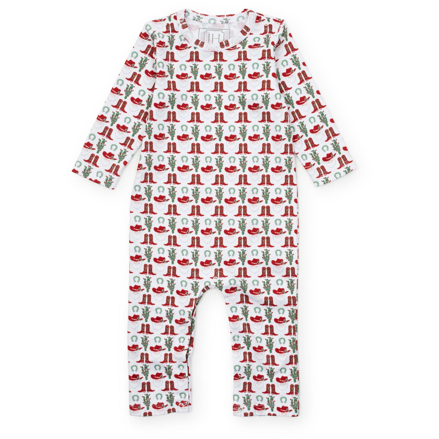 Thompson Pima Romper - Cowboy Christmas
