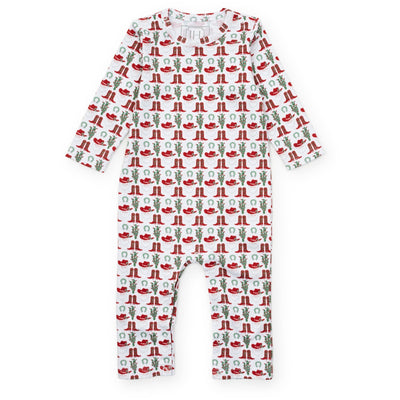 Thompson Pima Romper - Cowboy Christmas
