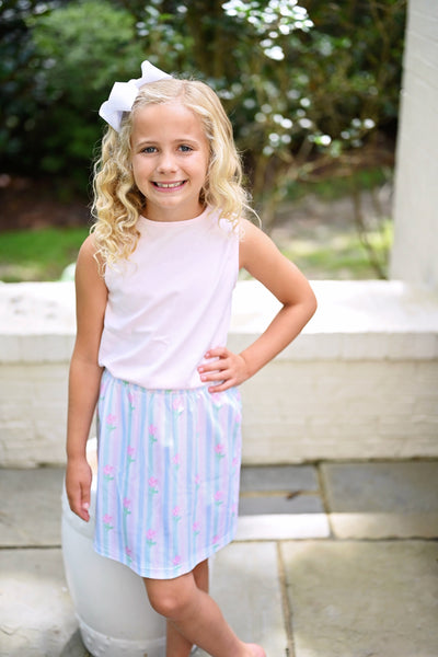 J&L Sage Floral Stripe Skirt Set **Pre-Sale**