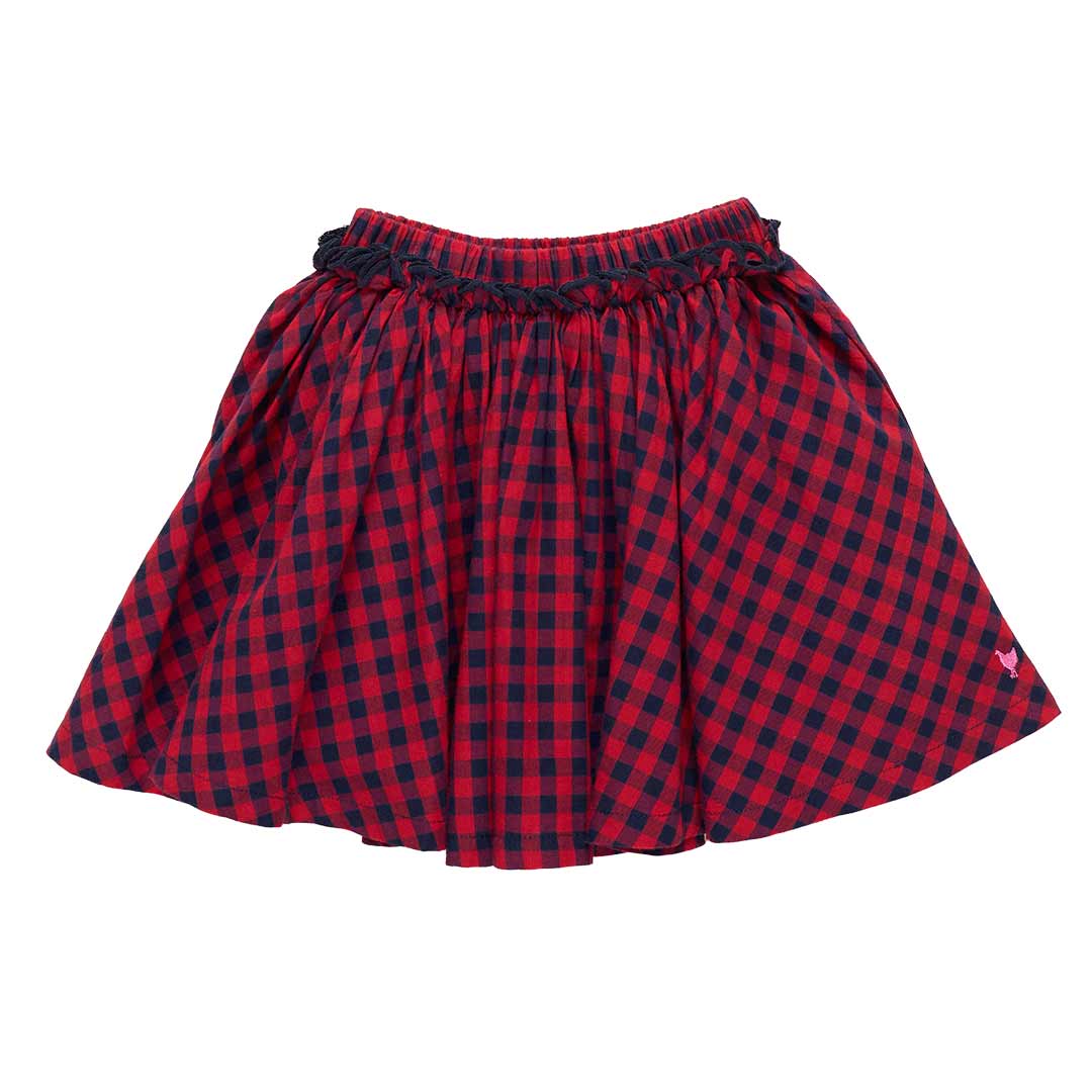 Gianna Skirt - Red/Blue Check