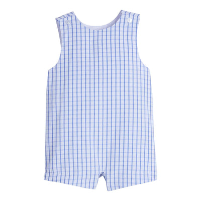 Vintage Romper - Royal Windowpane