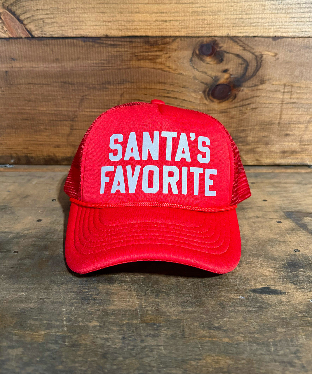 Santa's Favorite Red Youth Trucker Hat