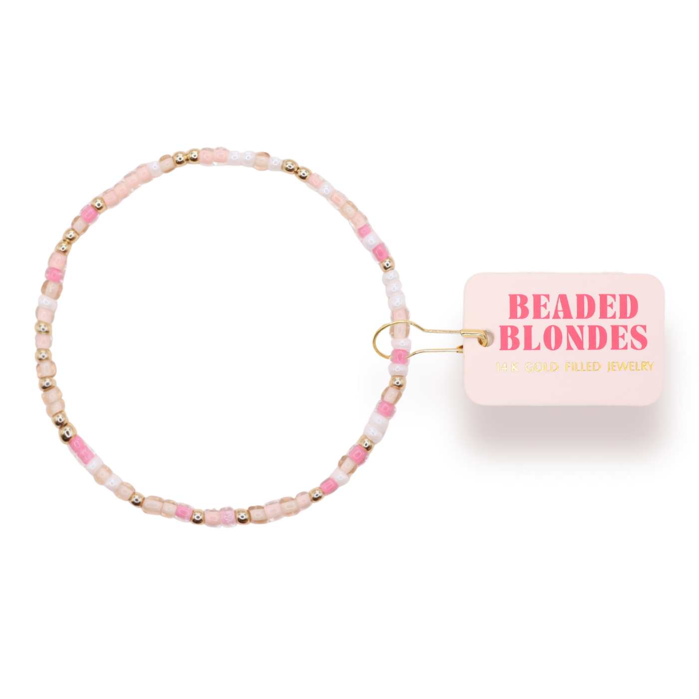 Pink Harvest Sprinkle Bracelet 6.25"