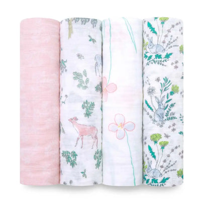 4 Pack Swaddle Blankets