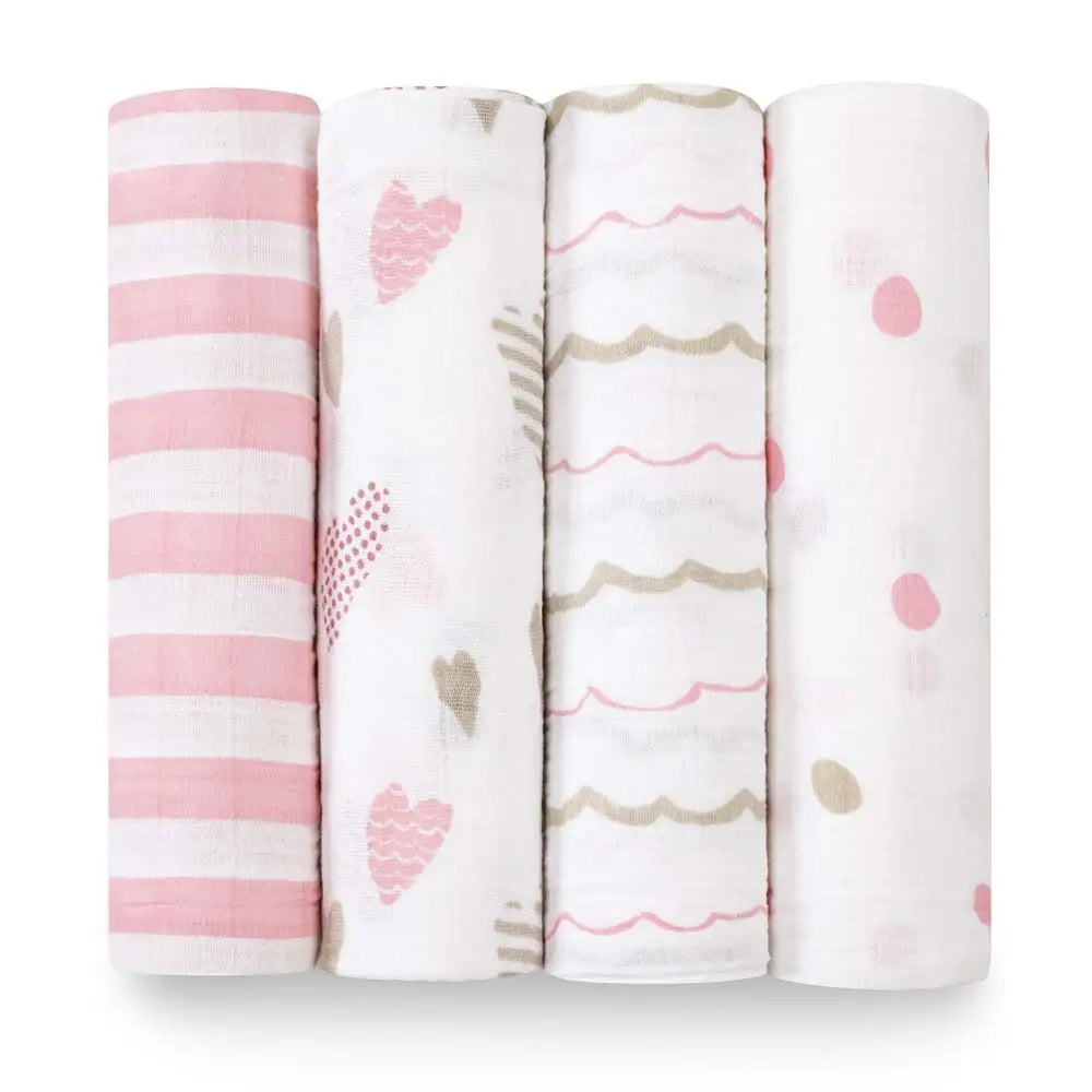 4 Pack Swaddle Blankets