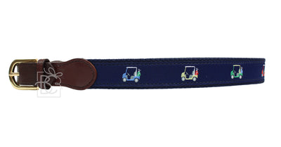 SPORT RIBBON BELTS WITH LEATHER ENDINGS: Golf Cart