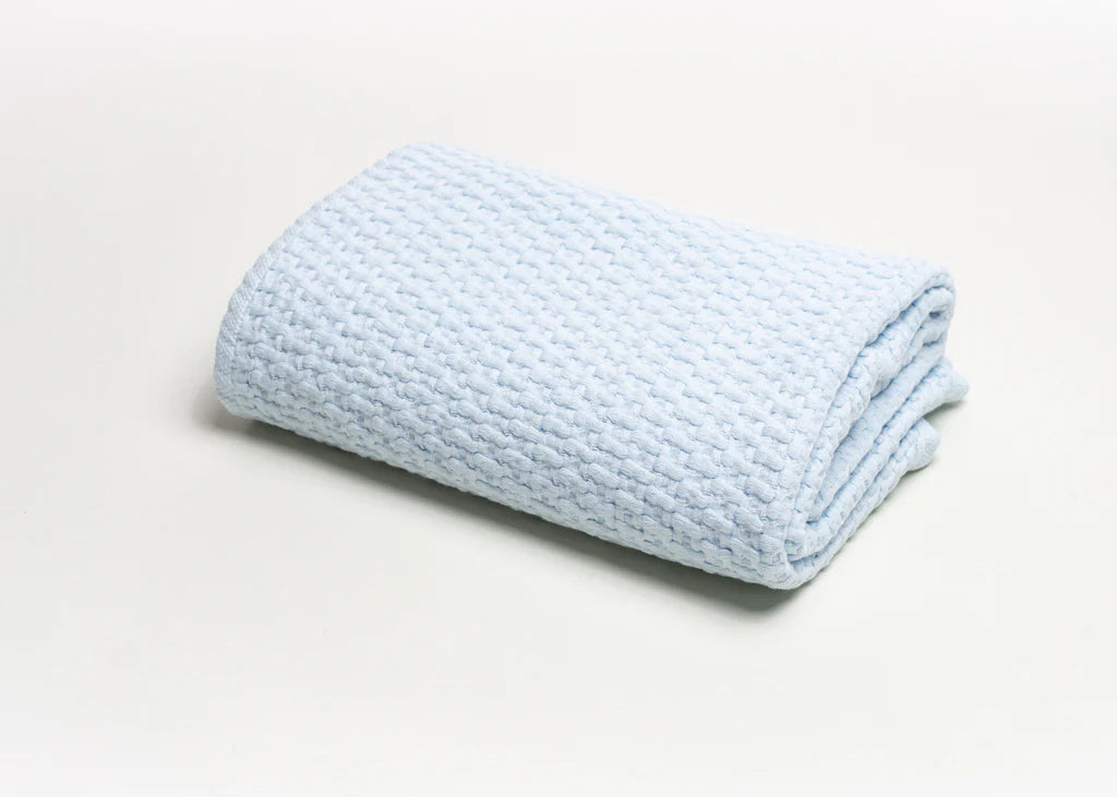 Baby Stonewashed Crib Blanket - Blue