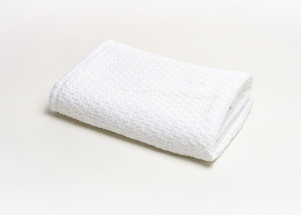 Stonewashed Basket Weave Blanket - White 45x45