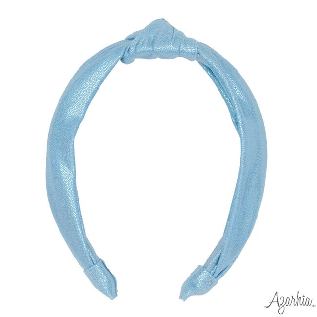 Top Knot Headband - Light Blue Shimmer