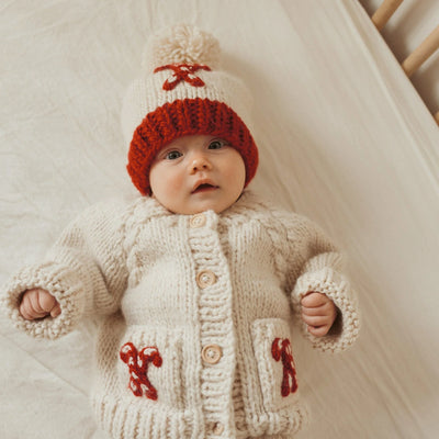 Cardigan Sweater - Candy Cane