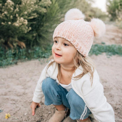 Beanie Hat - Champagne Chenille
