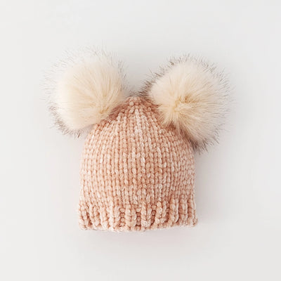Beanie Hat - Champagne Chenille