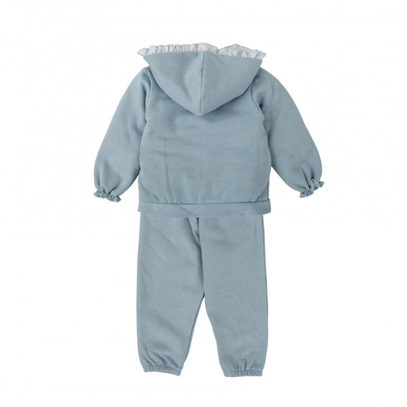 Blue Cotton Knitted Tracksuit