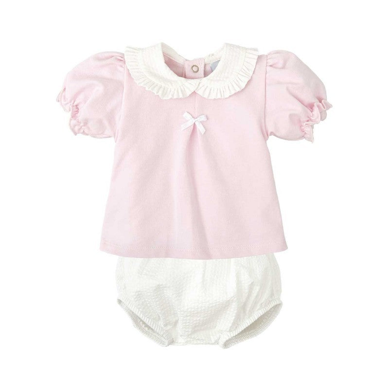 Cotton Knitted T-Shirt Set