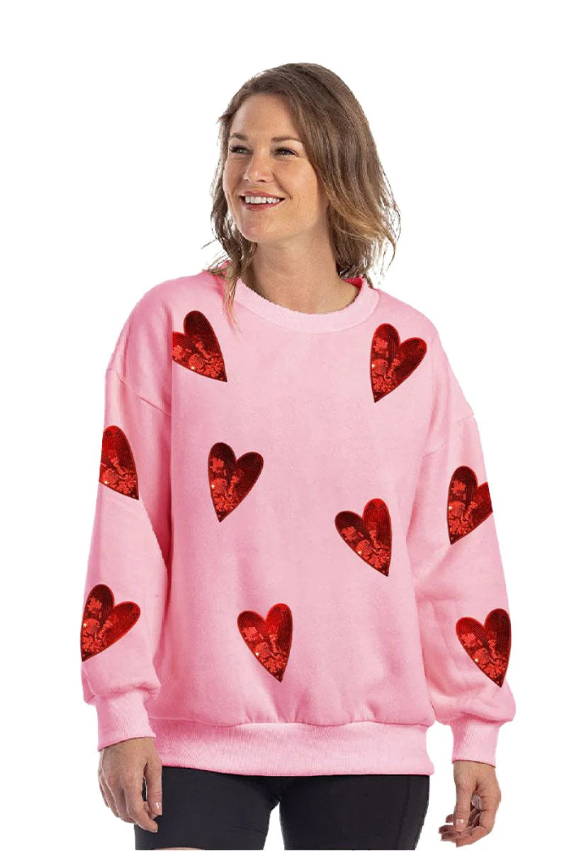 Katydid Sequin Heart Sweatshirt