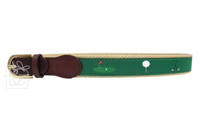 SPORT RIBBON BELTS WITH LEATHER ENDINGS: Golf Cart