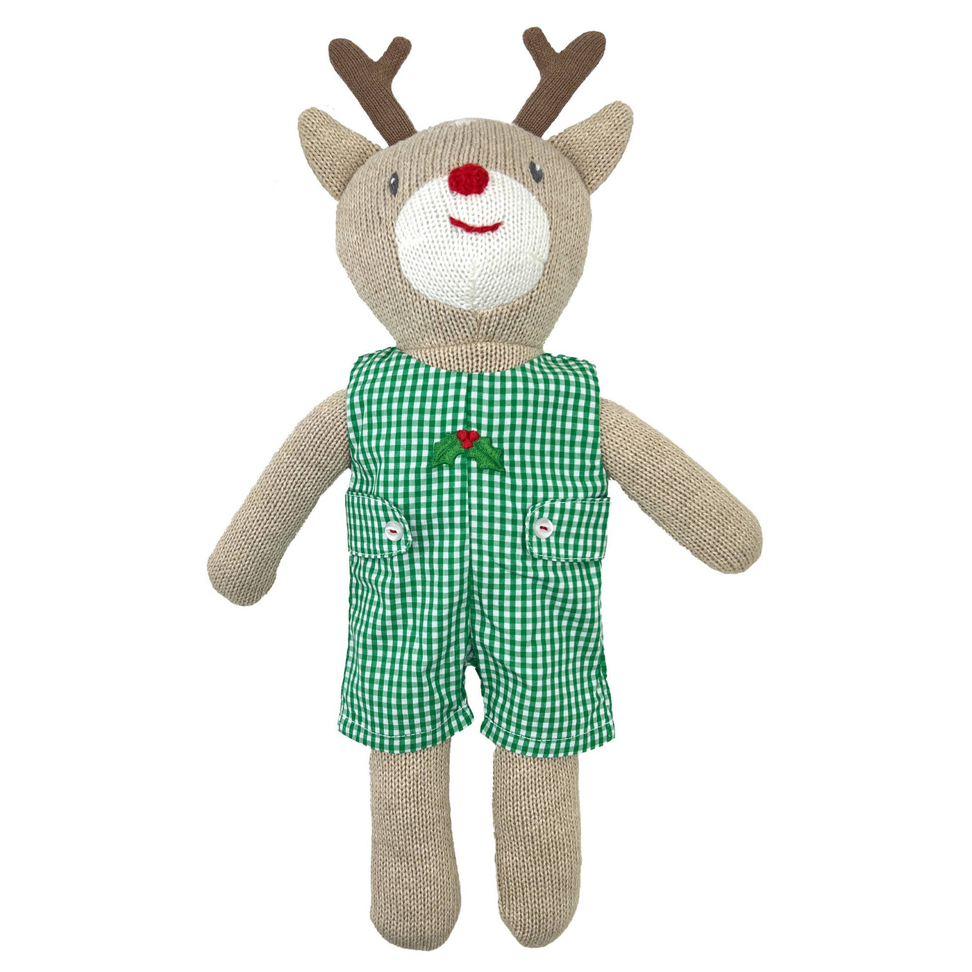 Knit Boy Reindeer Doll 14"