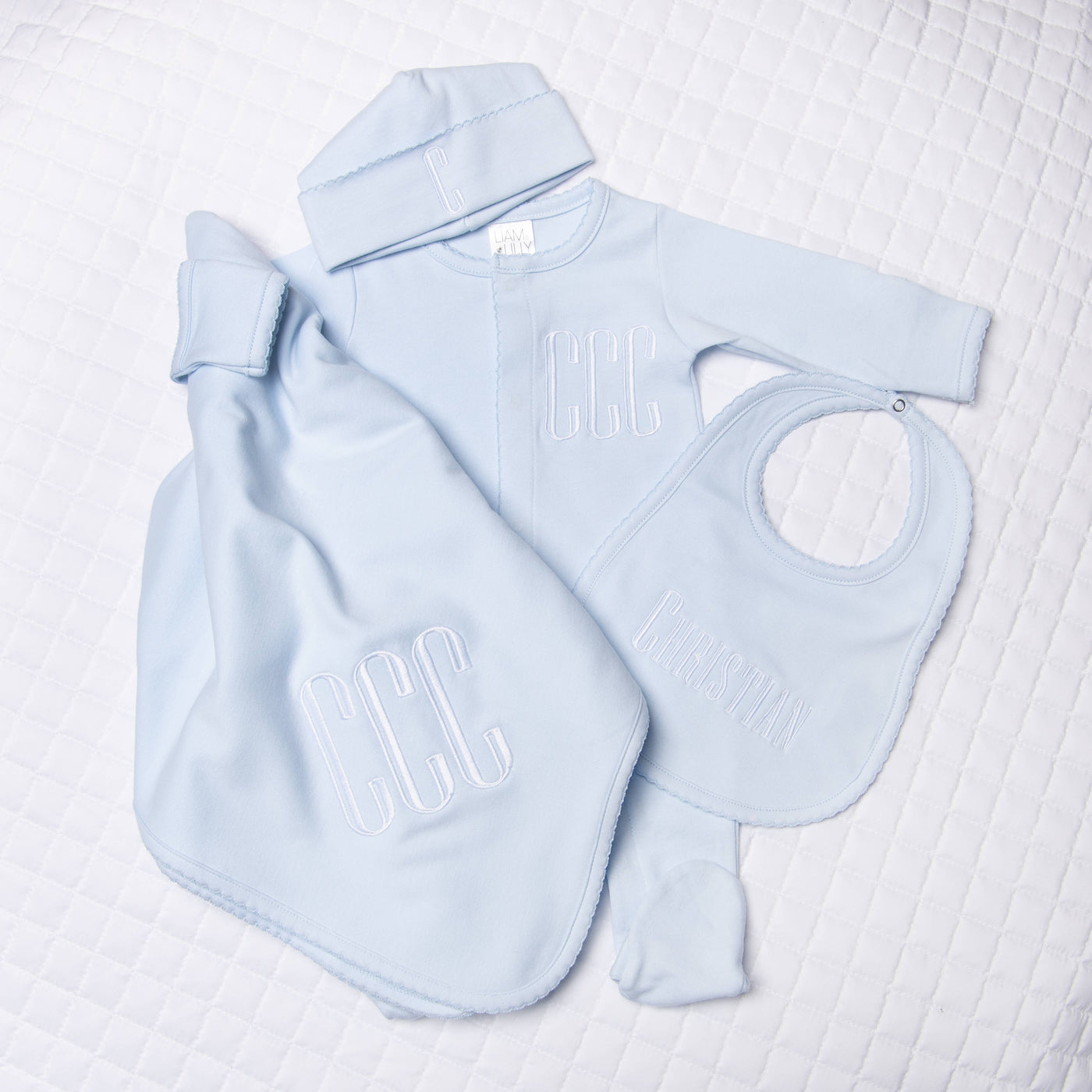 Essentials Solid Blue Footie - Blue