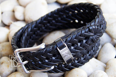 Braided Leather Belt Brown