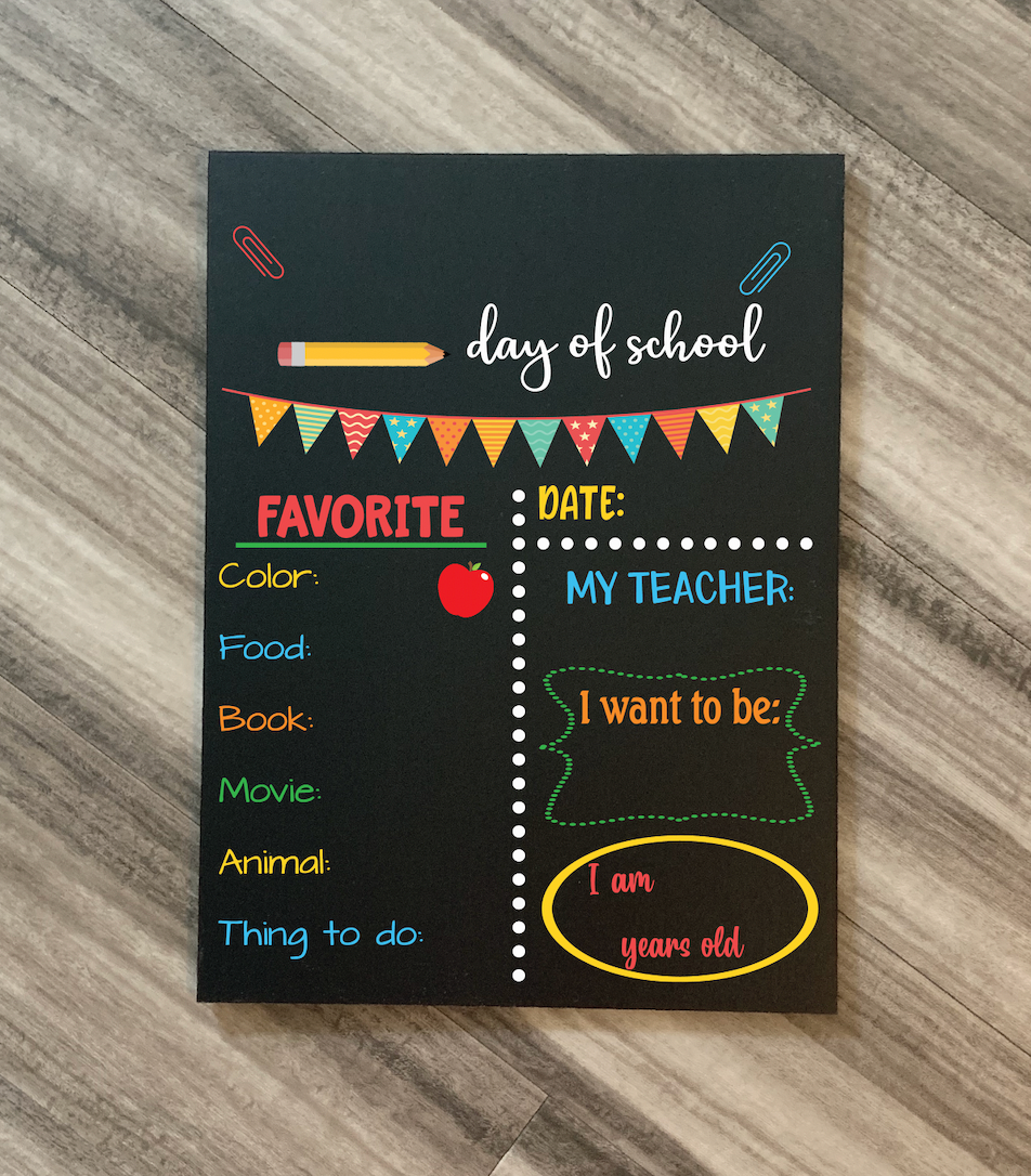 Back to School Chalkboard Sign - Primary