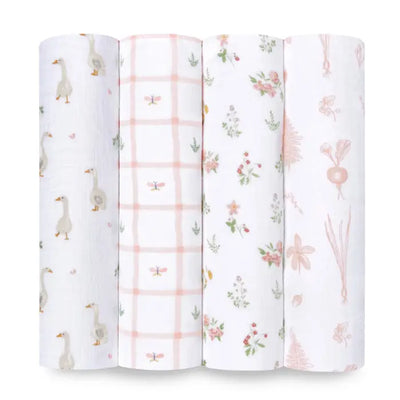 4 Pack Swaddle Blankets