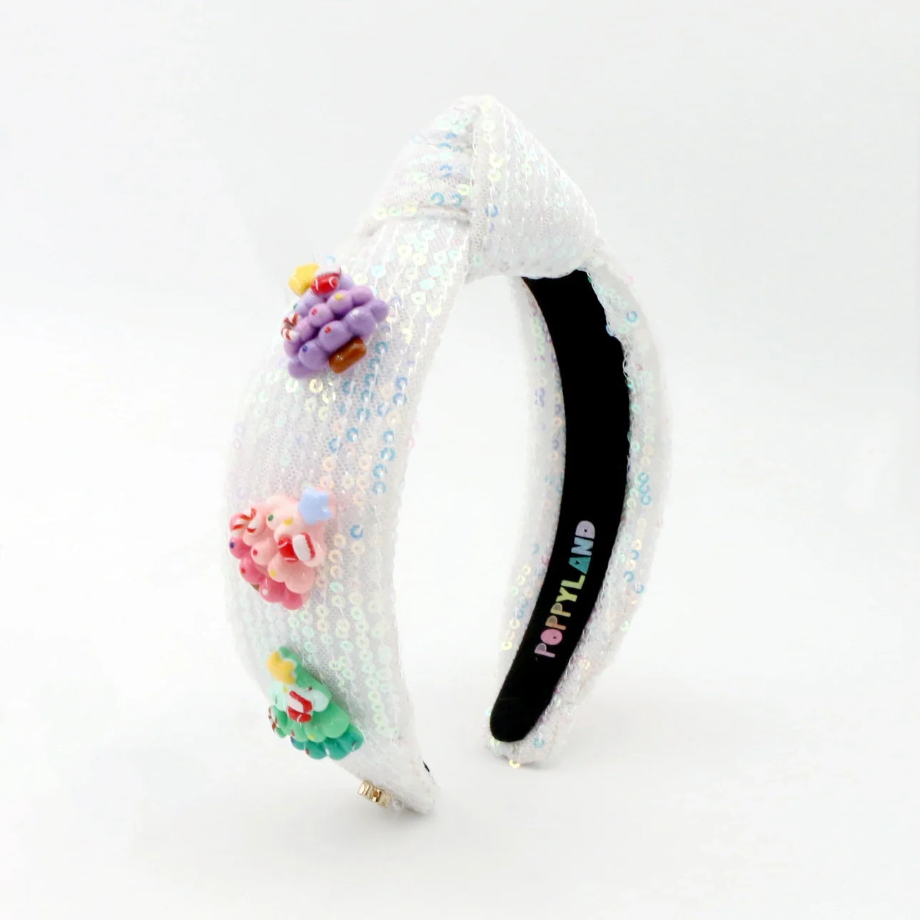 Poppyland Sequin Headband - Rainbow Trees