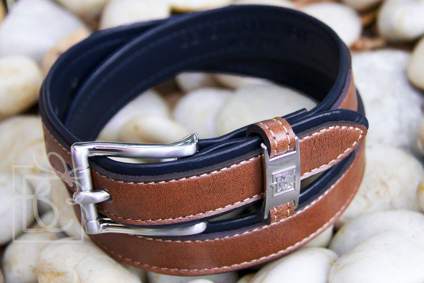 Double Leather Belt Brown/Light Brown