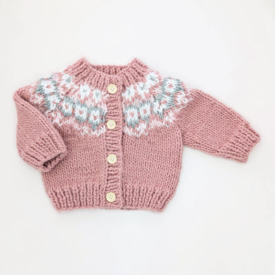 Fairisle Cardigan - Rosy