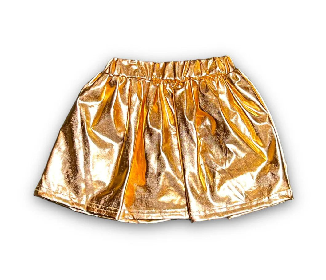 Metallic Gold Skort