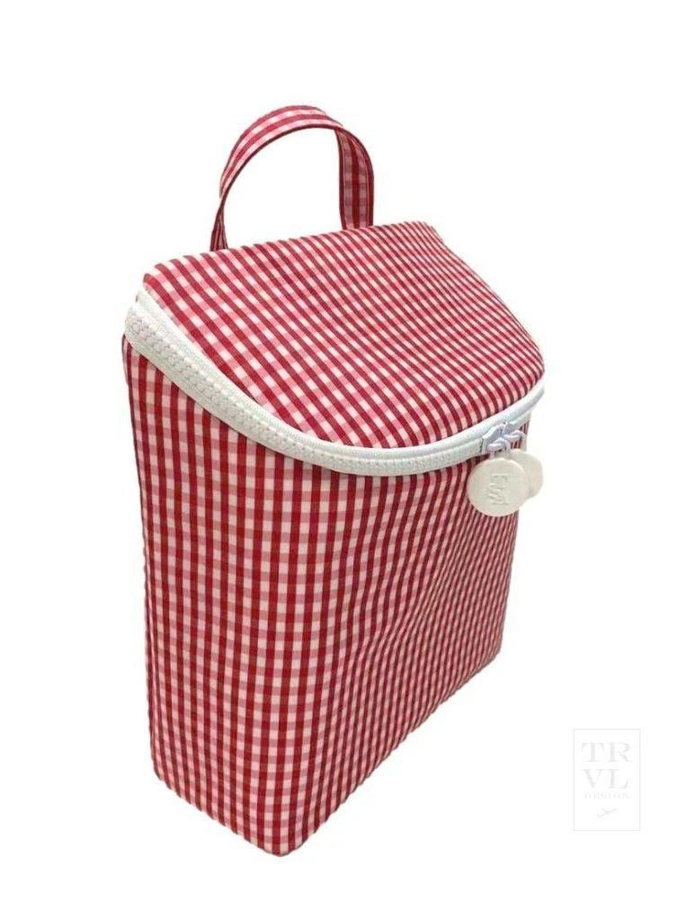 TRVL Take Away Insulated Lunch Bag * Gingham Red