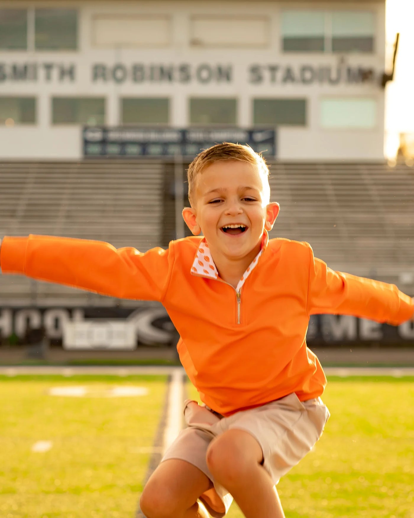 Yellow Lamb Game Day 1/4 Zip Orange