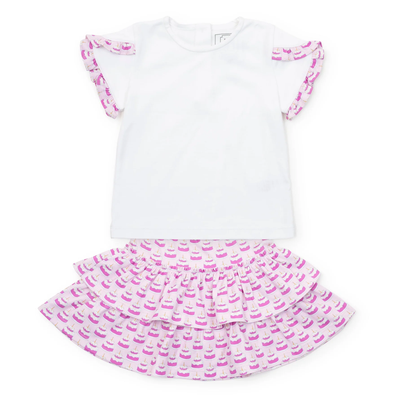 Winnie Pima Skirt Set - Birthday Cake Pink