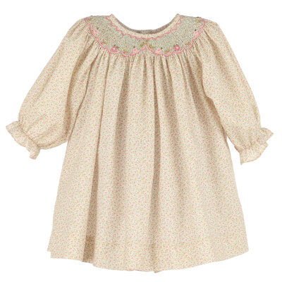 Harvest Floral Pink Smock Bishop