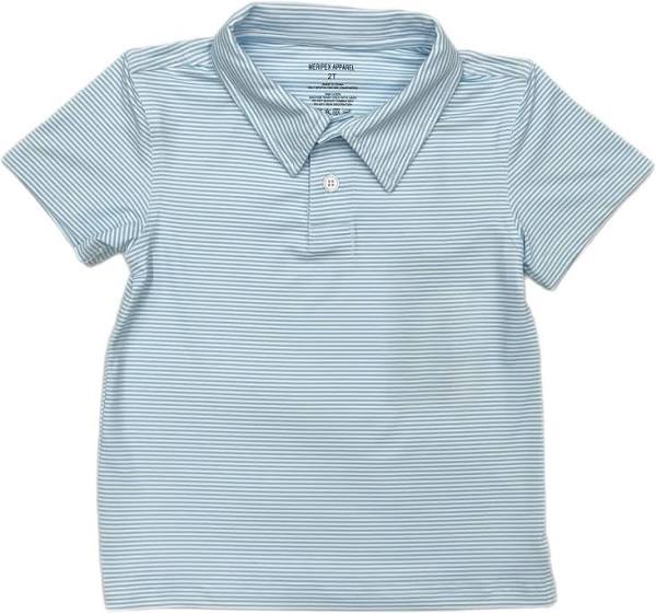 Microstripe Light Blue Polo