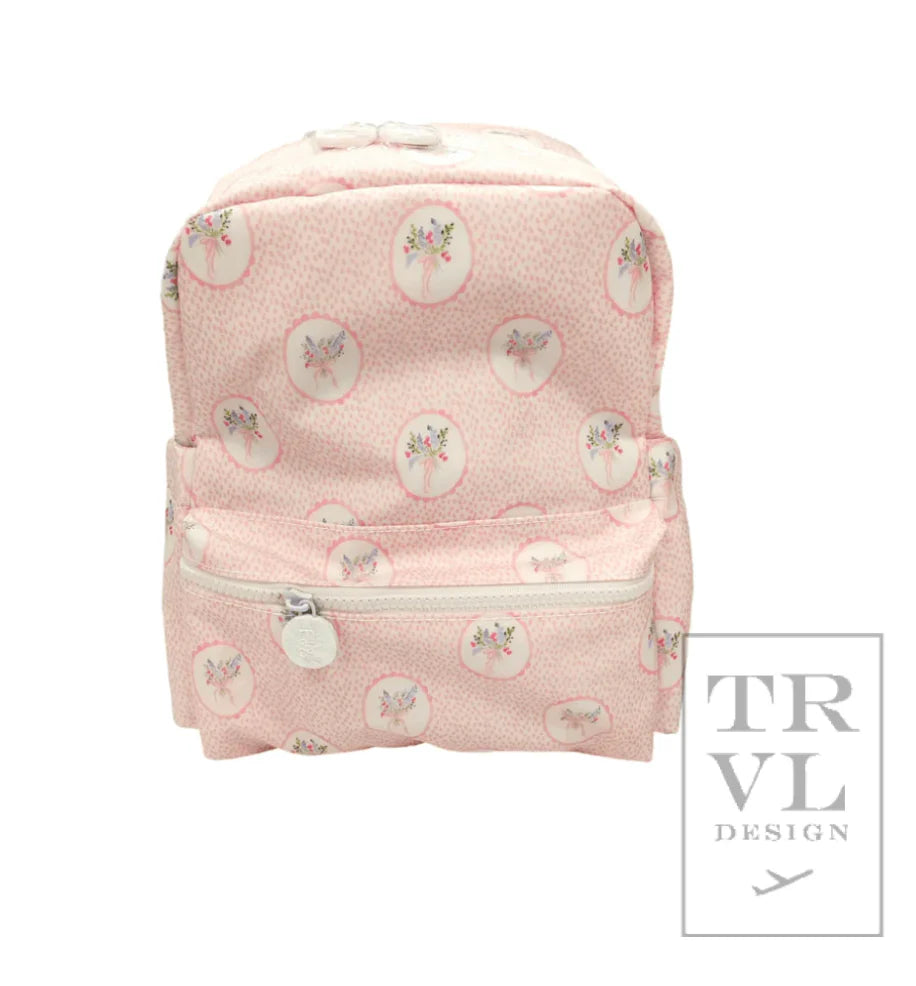 TRVL Mini Backpacker * Pink Floral Medallion