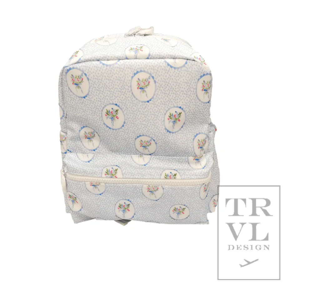 TRVL Mini Backpacker * Floral Medallion Blue