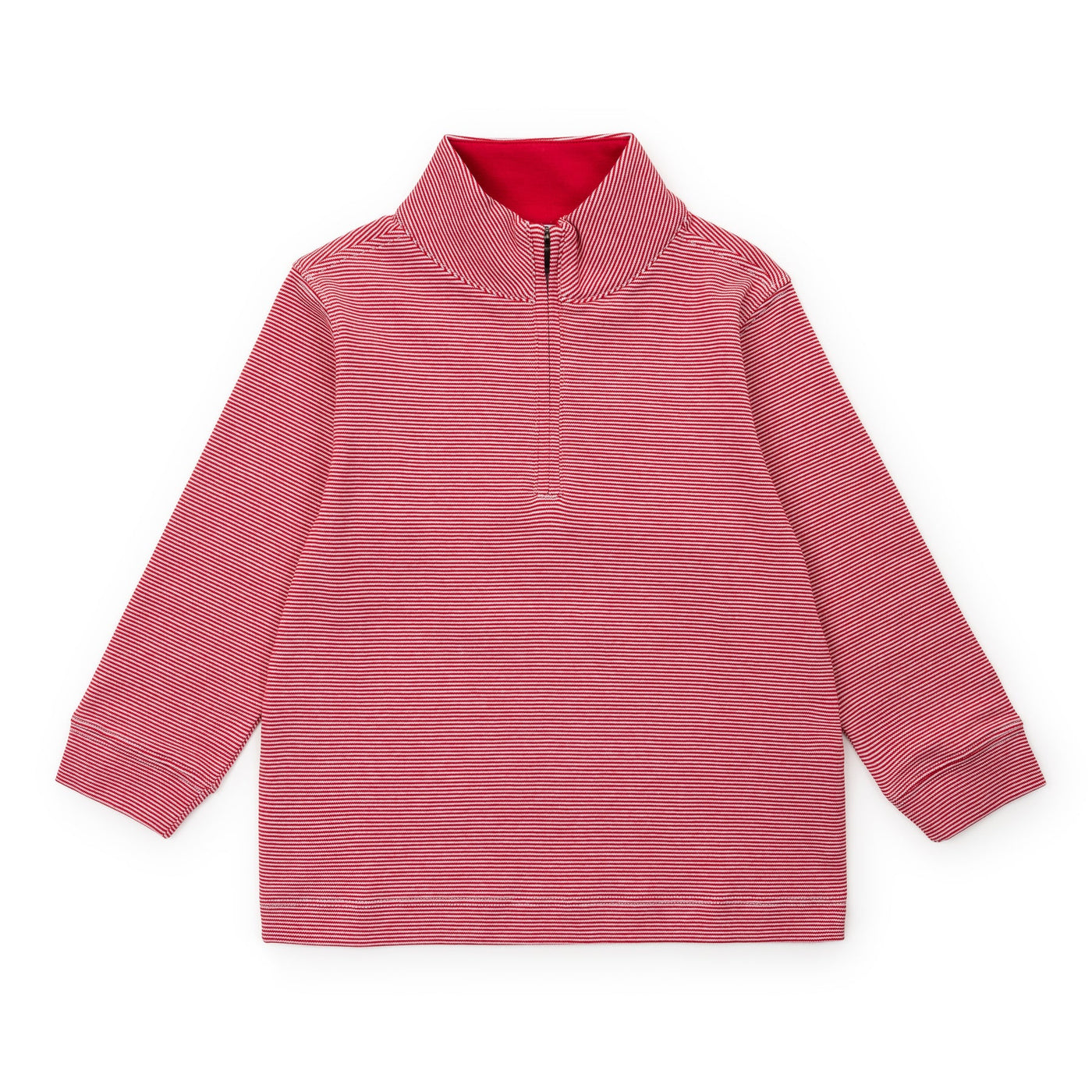 Spencer 1/4 Zip Pullover - Red Stripes