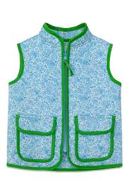 Cindi Vest - Snowdrop Floral & Lime Corduroy