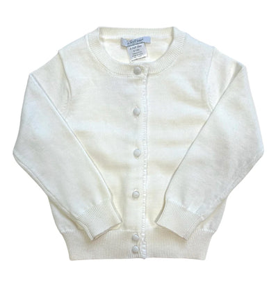 Ruffle Placket Cardigan - Ivory