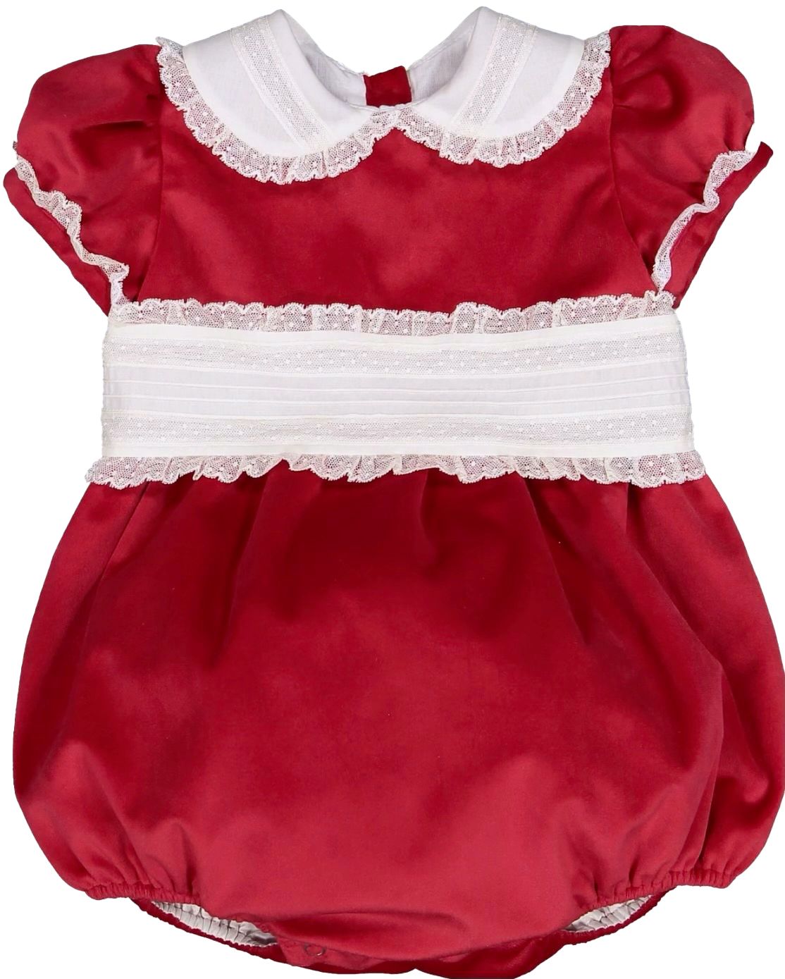 Lulu Bebe Sky Red Velvet Lace Bubble