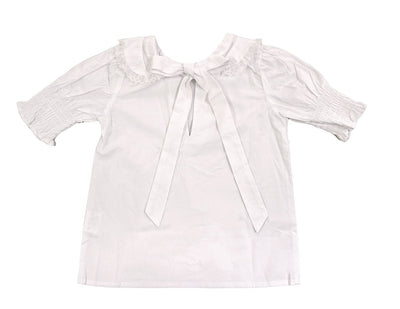 Lulu Bebe Joy S/S WH Lace Blouse